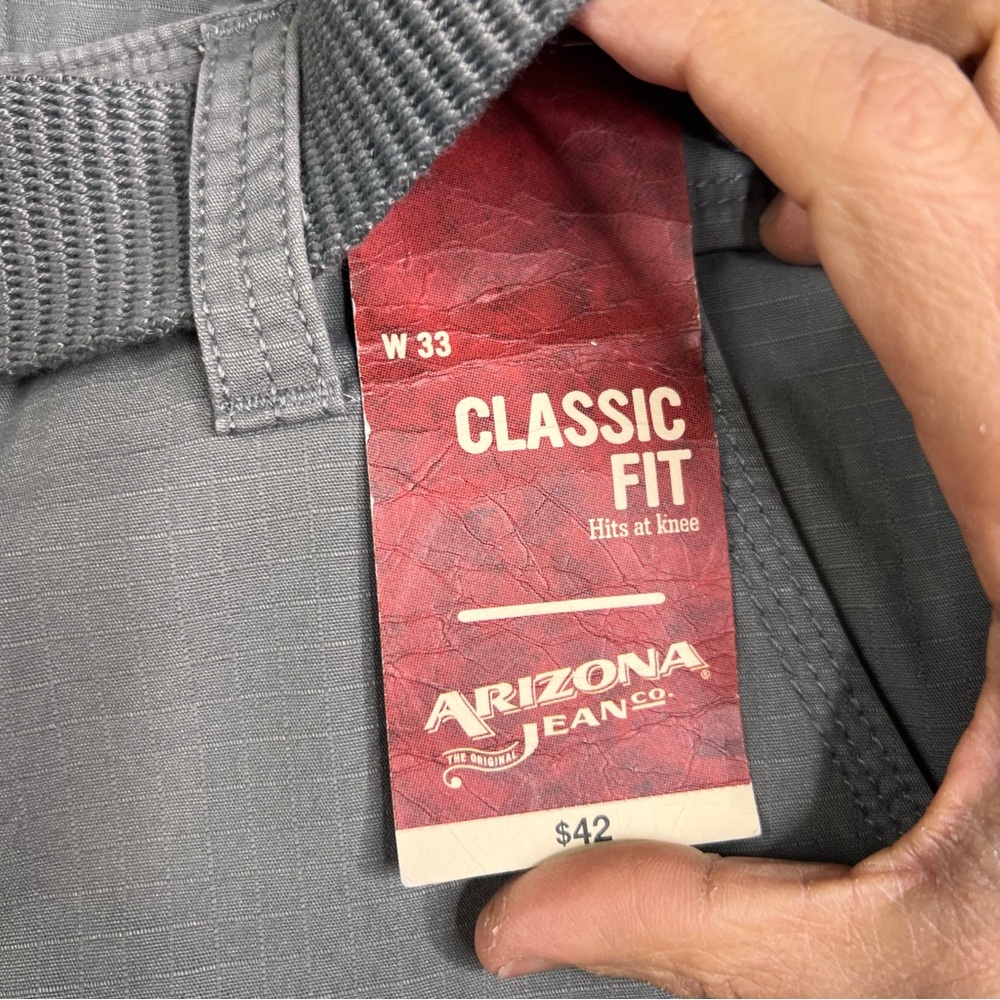 Arizona Jean Co NEW Shorts Mens 33 NWT Classic Fit Chino Casual Comfort L030225 - Picture 3 of 4